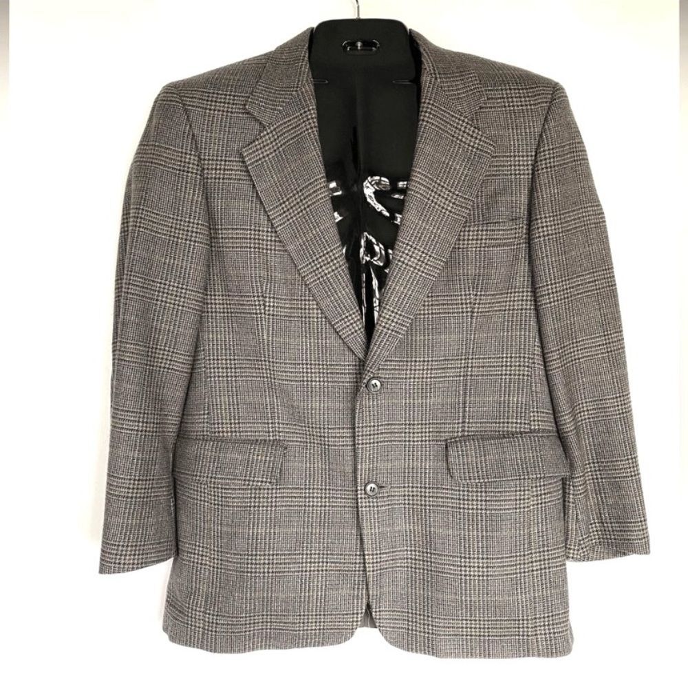 Gianfranco Ruffini Lambswool window pane Sport Coat 40R Ultra Soft Warm VGUC